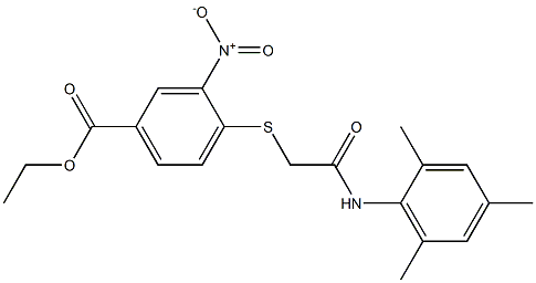 ethyl 4-{[2-(mesitylamino)-2-oxoethyl]thio}-3-nitrobenzoate Structure