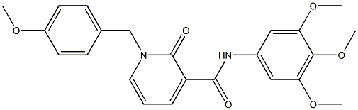 1-(4-methoxybenzyl)-2-oxo-N-(3,4,5-trimethoxyphenyl)-1,2-dihydro-3-pyridinecarboxamide 结构式