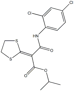 isopropyl 3-(2,4-dichloroanilino)-2-(1,3-dithiolan-2-yliden)-3-oxopropanoate Structure