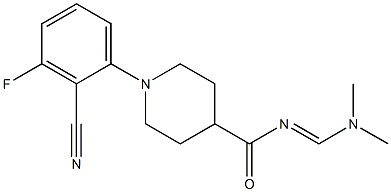 N4-[(dimethylamino)methylidene]-1-(2-cyano-3-fluorophenyl)piperidine-4-carboxamide 结构式