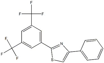 2-[3,5-di(trifluoromethyl)phenyl]-4-phenyl-1,3-thiazole,,结构式