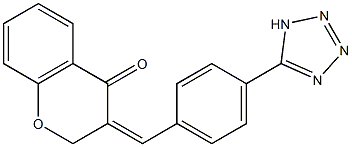 3-[4-(1H-1,2,3,4-tetraazol-5-yl)benzylidene]chroman-4-one,,结构式