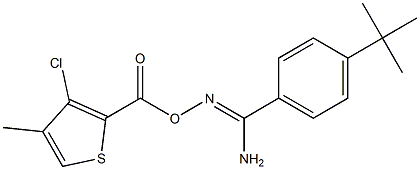 O1-[(3-chloro-4-methyl-2-thienyl)carbonyl]-4-(tert-butyl)benzene-1-carbohydroximamide Structure