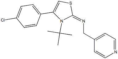 N-[3-(tert-butyl)-4-(4-chlorophenyl)-1,3-thiazol-2(3H)-yliden](4-pyridinyl)methanamine Struktur