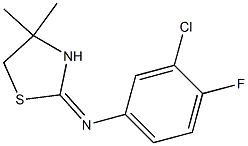 N1-(4,4-dimethyl-1,3-thiazolan-2-yliden)-3-chloro-4-fluoroaniline Struktur