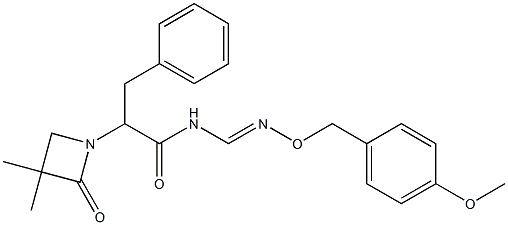 2-(3,3-dimethyl-2-oxo-1-azetanyl)-N-({[(4-methoxybenzyl)oxy]imino}methyl)-3-phenylpropanamide Structure