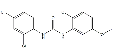 N-(2,4-dichlorophenyl)-N'-(2,5-dimethoxyphenyl)urea 化学構造式