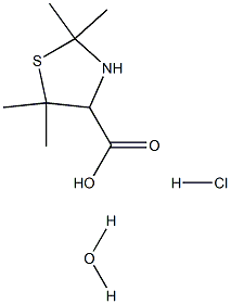  2,2,5,5-tetramethyl-1,3-thiazolane-4-carboxylic acid hydrochloride hydrate