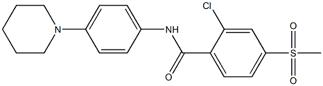 2-chloro-4-(methylsulfonyl)-N-(4-piperidinophenyl)benzenecarboxamide Struktur