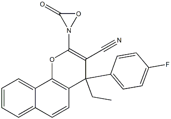 ethyl N-[3-cyano-4-(4-fluorophenyl)-4H-benzo[h]chromen-2-yl]iminoformate Structure