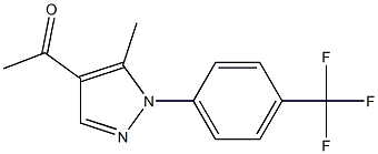 1-{5-methyl-1-[4-(trifluoromethyl)phenyl]-1H-pyrazol-4-yl}ethan-1-one Struktur