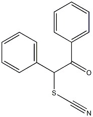 2-oxo-1,2-diphenylethyl thiocyanate Structure