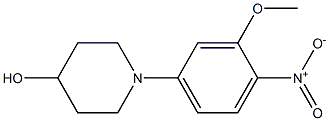 1-(3-methoxy-4-nitrophenyl)-4-piperidinol Struktur