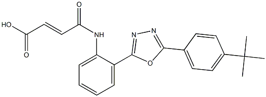 4-(2-{5-[4-(tert-butyl)phenyl]-1,3,4-oxadiazol-2-yl}anilino)-4-oxobut-2-enoic acid,,结构式