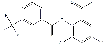 2-acetyl-4,6-dichlorophenyl 3-(trifluoromethyl)benzoate Structure