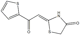 2-[2-oxo-2-(2-thienyl)ethylidene]-1,3-thiazolan-4-one Struktur
