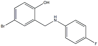 4-bromo-2-[(4-fluoroanilino)methyl]benzenol,,结构式
