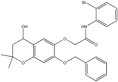  N1-(2-bromophenyl)-2-{[7-(benzyloxy)-4-hydroxy-2,2-dimethyl-3,4-dihydro-2H- chromen-6-yl]oxy}acetamide