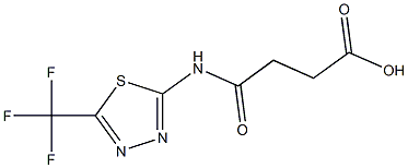 4-oxo-4-{[5-(trifluoromethyl)-1,3,4-thiadiazol-2-yl]amino}butanoic acid Struktur