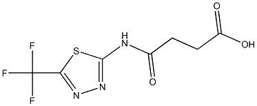 4-oxo-4-{[5-(trifluoromethyl)-1,3,4-thiadiazol-2-yl]amino}butanoic acid 化学構造式