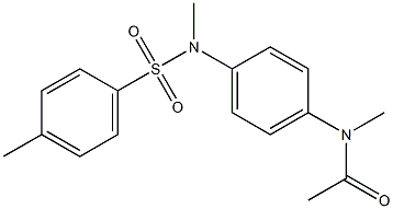 N1-methyl-N1-(4-{methyl[(4-methylphenyl)sulfonyl]amino}phenyl)acetamide 化学構造式