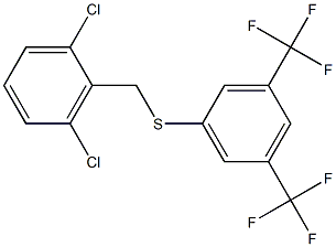 1,3-dichloro-2-({[3,5-di(trifluoromethyl)phenyl]thio}methyl)benzene 化学構造式