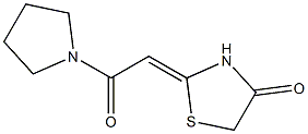 2-(2-oxo-2-tetrahydro-1H-pyrrol-1-ylethylidene)-1,3-thiazolan-4-one Struktur