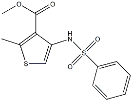 methyl 2-methyl-4-[(phenylsulfonyl)amino]thiophene-3-carboxylate 结构式