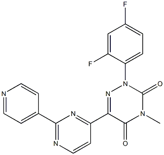  2-(2,4-difluorophenyl)-4-methyl-6-[2-(4-pyridinyl)-4-pyrimidinyl]-1,2,4-triazine-3,5(2H,4H)-dione