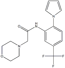 2-morpholino-N-[2-(1H-pyrrol-1-yl)-5-(trifluoromethyl)phenyl]acetamide Structure