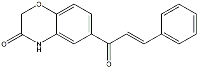 6-[(2E)-3-phenylprop-2-enoyl]-2H-1,4-benzoxazin-3(4H)-one Structure