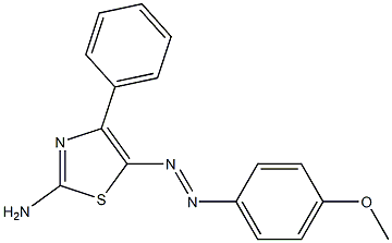 5-[2-(4-methoxyphenyl)diaz-1-enyl]-4-phenyl-1,3-thiazol-2-amine Struktur