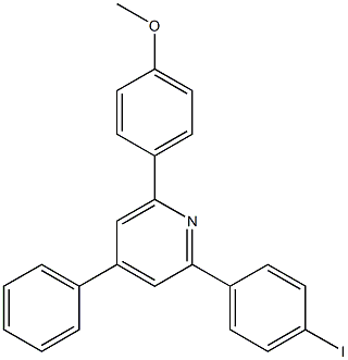 2-(4-iodophenyl)-6-(4-methoxyphenyl)-4-phenylpyridine Struktur