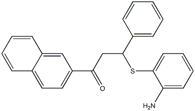 3-[(2-aminophenyl)thio]-1-(2-naphthyl)-3-phenylpropan-1-one Structure