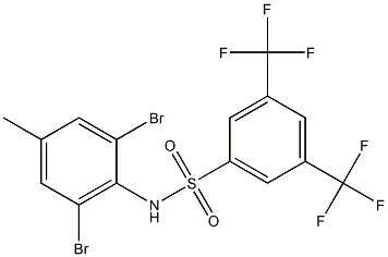 N1-(2,6-dibromo-4-methylphenyl)-3,5-di(trifluoromethyl)benzene-1-sulfonamid e Structure