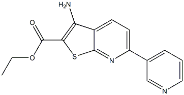 ethyl 3-amino-6-(3-pyridinyl)thieno[2,3-b]pyridine-2-carboxylate,,结构式