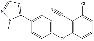 2-chloro-6-[4-(1-methyl-1H-pyrazol-5-yl)phenoxy]benzonitrile,,结构式