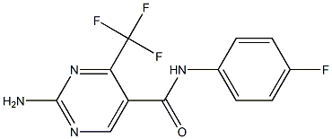 N5-(4-fluorophenyl)-2-amino-4-(trifluoromethyl)pyrimidine-5-carboxamide 结构式