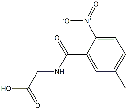 2-[(5-methyl-2-nitrobenzoyl)amino]acetic acid 结构式