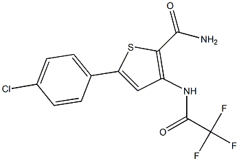 5-(4-chlorophenyl)-3-[(2,2,2-trifluoroacetyl)amino]thiophene-2-carboxamide