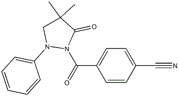 4-[(4,4-dimethyl-5-oxo-2-phenyltetrahydro-1H-pyrazol-1-yl)carbonyl]benzenecarbonitrile Struktur