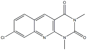 8-chloro-1,3-dimethyl-1,2,3,4-tetrahydropyrimido[4,5-b]quinoline-2,4-dione 结构式