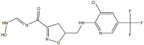 5-({[3-chloro-5-(trifluoromethyl)-2-pyridinyl]amino}methyl)-N-[(hydroxyamino)methylene]-4,5-dihydro-3-isoxazolecarboxamide 结构式