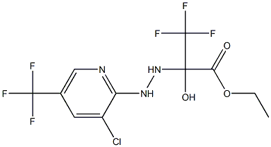 ethyl 2-{2-[3-chloro-5-(trifluoromethyl)-2-pyridinyl]hydrazino}-3,3,3-trifluoro-2-hydroxypropanoate,,结构式