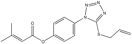 4-[5-(allylthio)-1H-1,2,3,4-tetraazol-1-yl]phenyl 3-methylbut-2-enoate|
