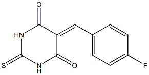 5-(4-fluorobenzylidene)-2-thioxohexahydropyrimidine-4,6-dione Structure