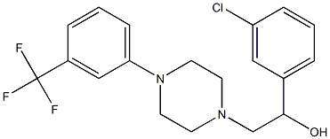 1-(3-chlorophenyl)-2-{4-[3-(trifluoromethyl)phenyl]piperazino}-1-ethanol Struktur