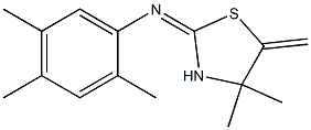 N1-(4,4-dimethyl-5-methylidene-1,3-thiazolan-2-yliden)-2,4,5-trimethylaniline 结构式