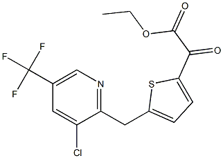 ethyl 2-(5-{[3-chloro-5-(trifluoromethyl)-2-pyridinyl]methyl}-2-thienyl)-2-oxoacetate,,结构式