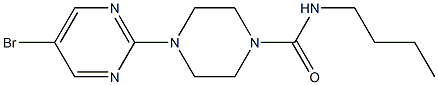 N1-butyl-4-(5-bromopyrimidin-2-yl)piperazine-1-carboxamide,,结构式